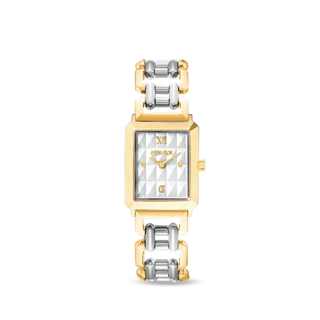 coeur-de-lion-iconic-spikes-uhr-silber-statement-bicolor-32mm image 1