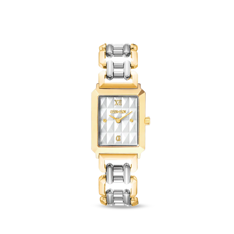 coeur-de-lion-iconic-spikes-uhr-silber-statement-bicolor-32mm image 1