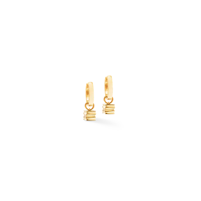 coeur-de-lion-creole-wave-cube-gold-ohrringe-25-mm-2-in-1 image 1