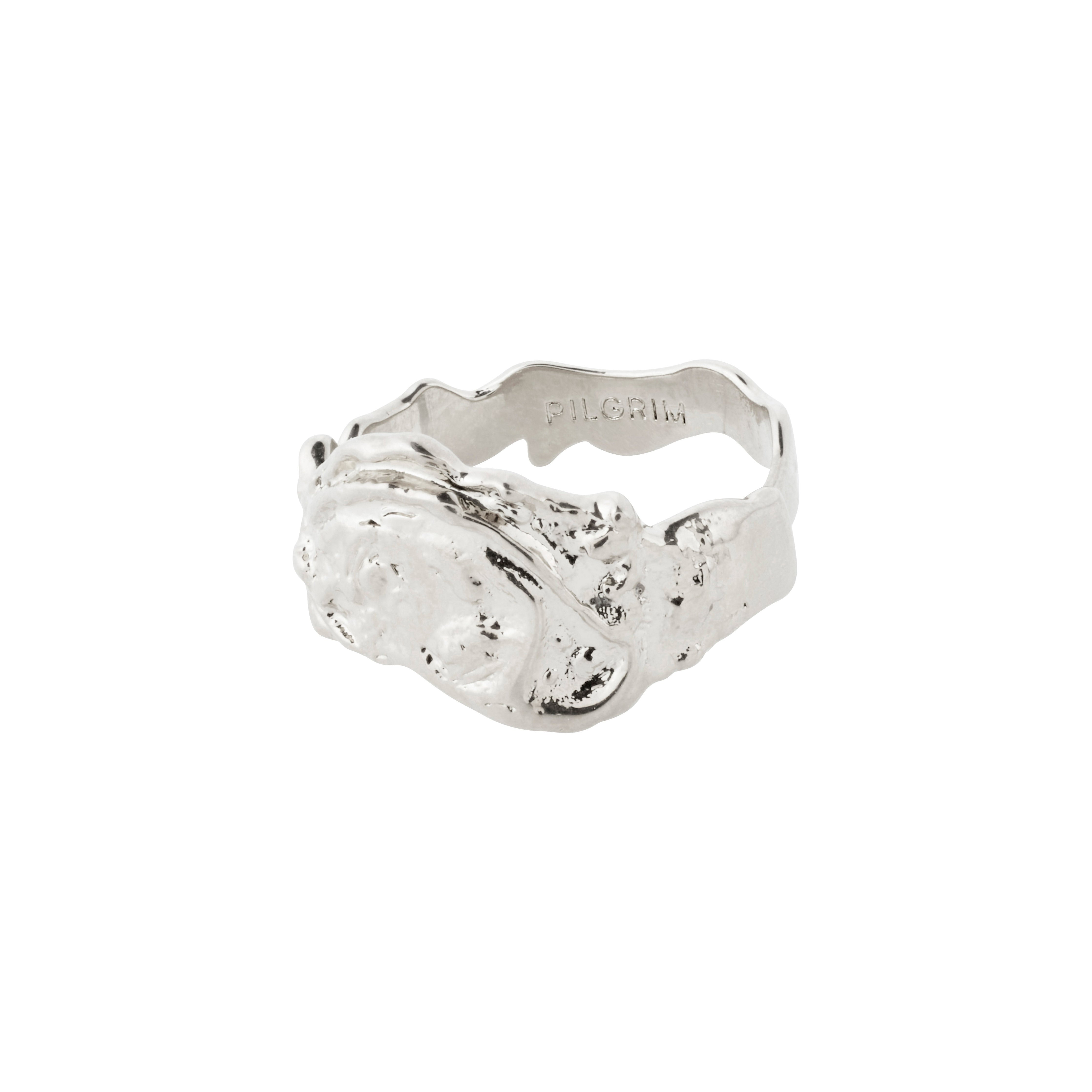 pilgrim-blossom-ring-organisch-versilbert-skulptur-ring-aus-99-recyclingmaterial image 1