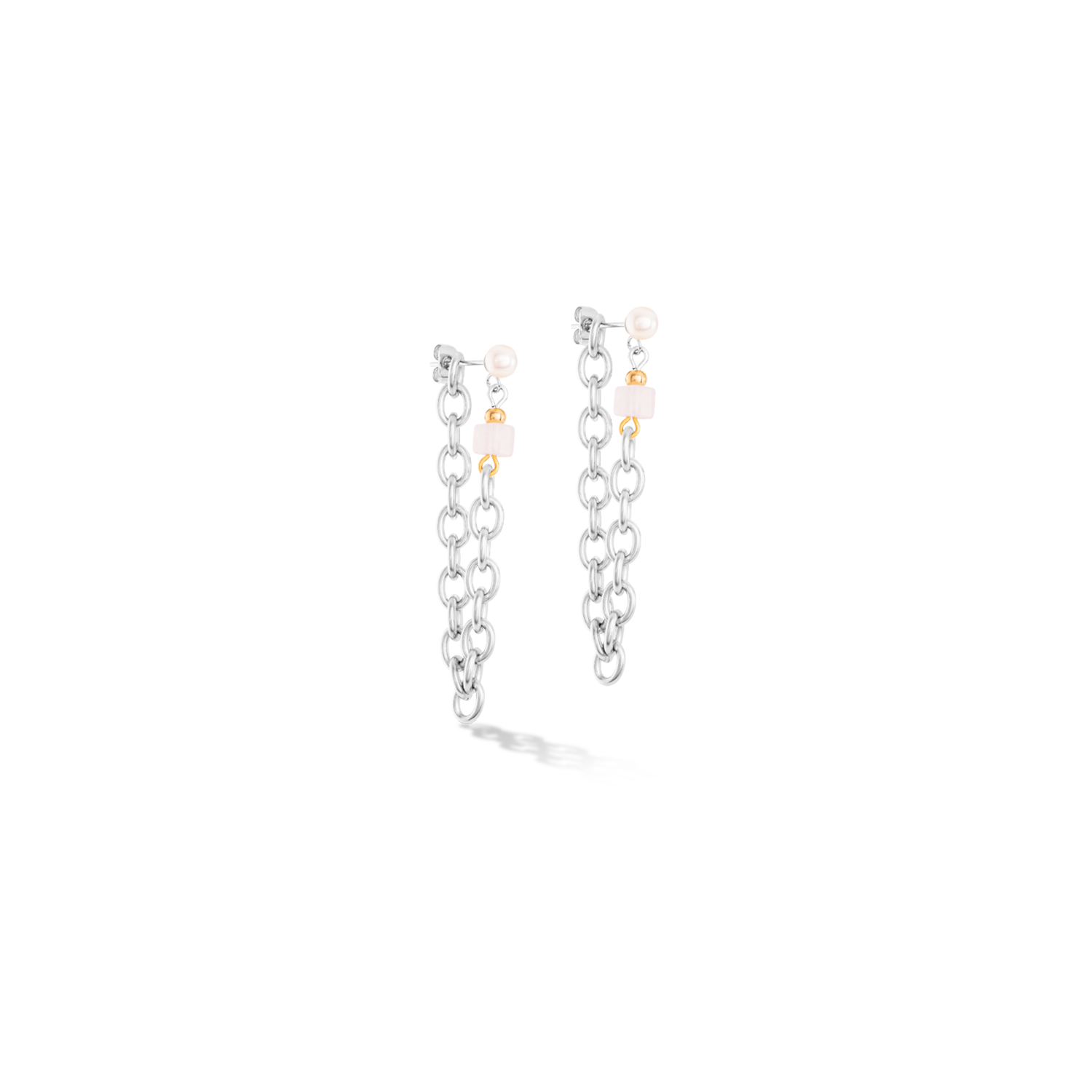coeur-de-lion-ohrringe-cool-romantic-cubes-pearls-bicolor image 1