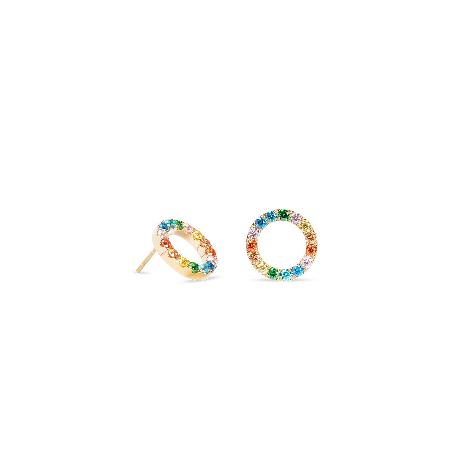 coeur-de-lion-ohrringe-sparkling-circle-gold-multicolor image 1