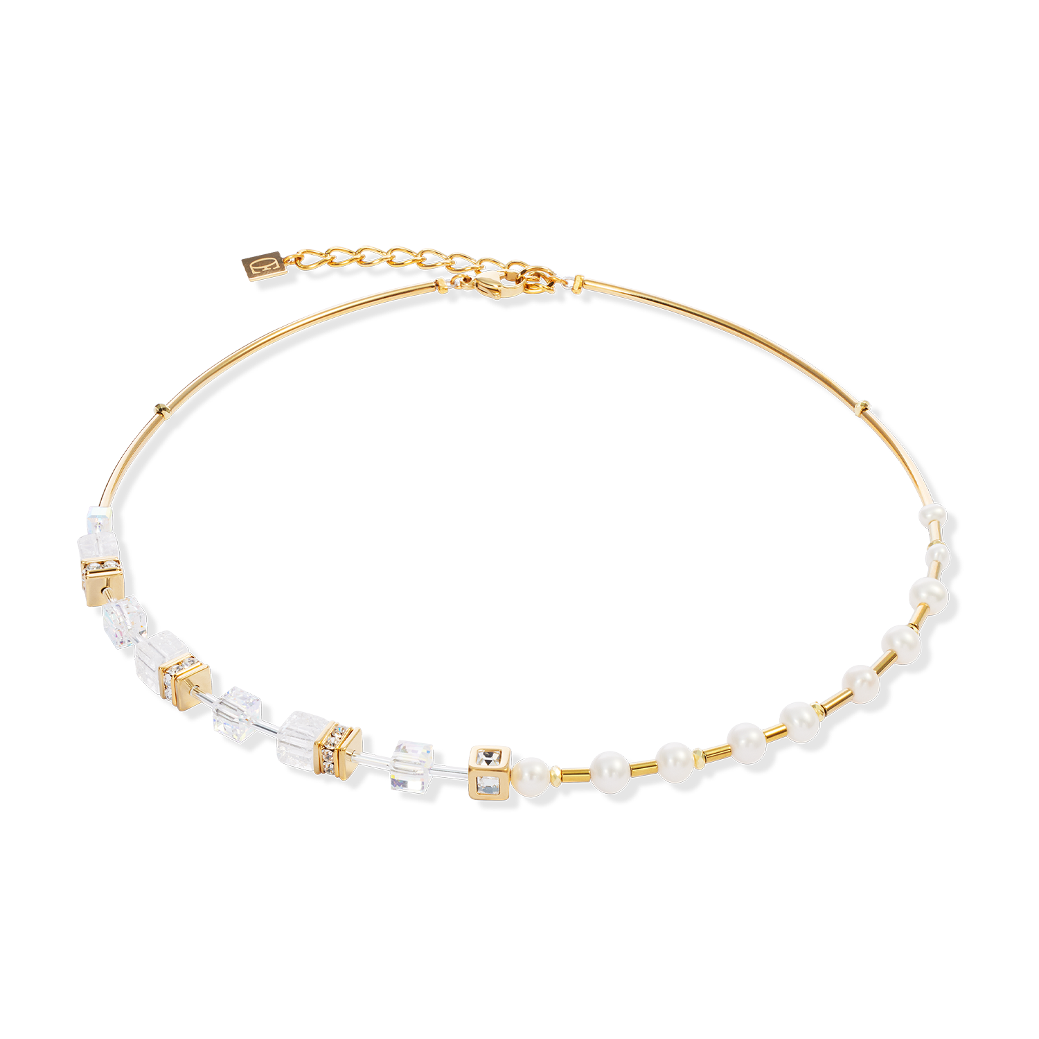 coeur-de-lion-geocube-fusion-precious-pearl-mix-halskette-gold-wei image 1
