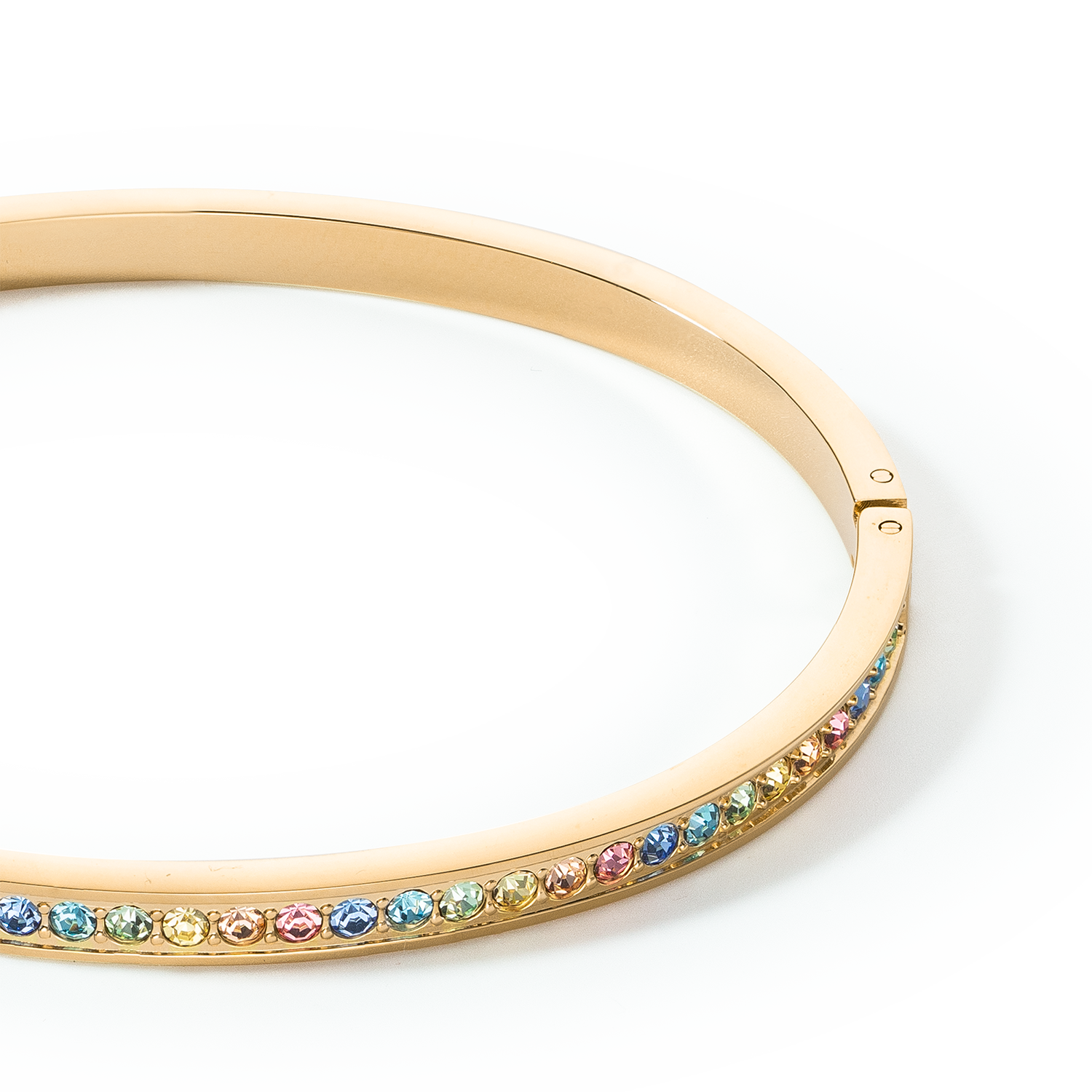coeur-de-lion-armreif-iconic-slim-gold-multicolor-pastell-17-cm image 2