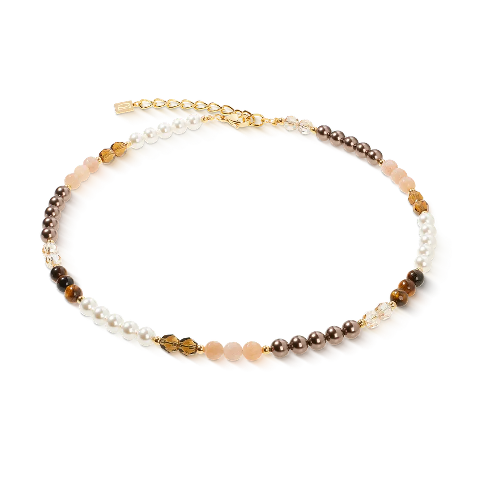 coeur-de-lion-precious-elysia-halskette-gold-braun-edelstein image 1