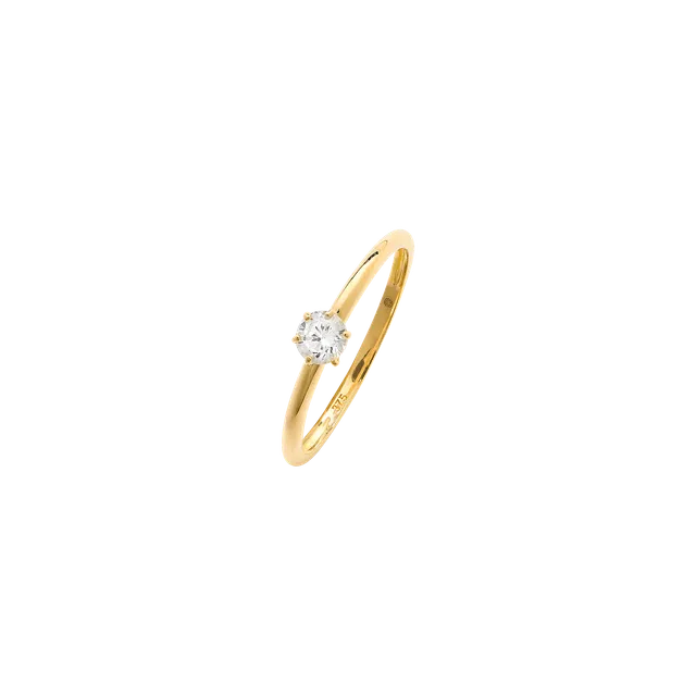 xenox-fine-sola-ring-585-gelbgold-mit-zirkonia-solit-r image 1