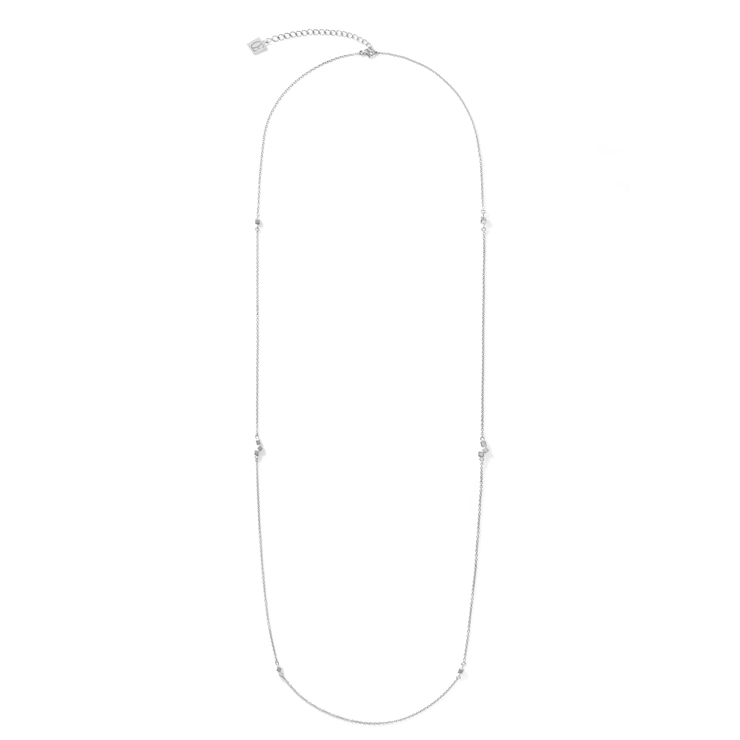 coeur-de-lion-dancing-geocube-halskette-small-chain-long-silber image 1