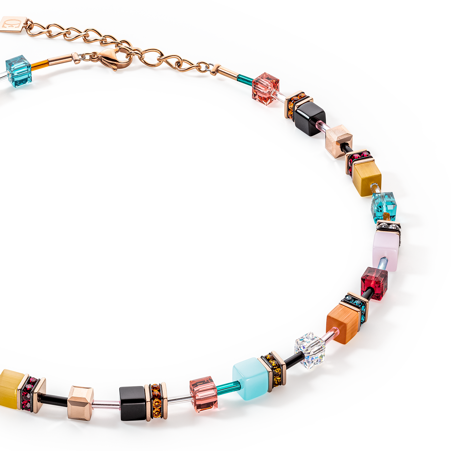 coeur-de-lion-geocube-iconic-multicolour-expressive-halskette-ros-gold-multicolo image 2