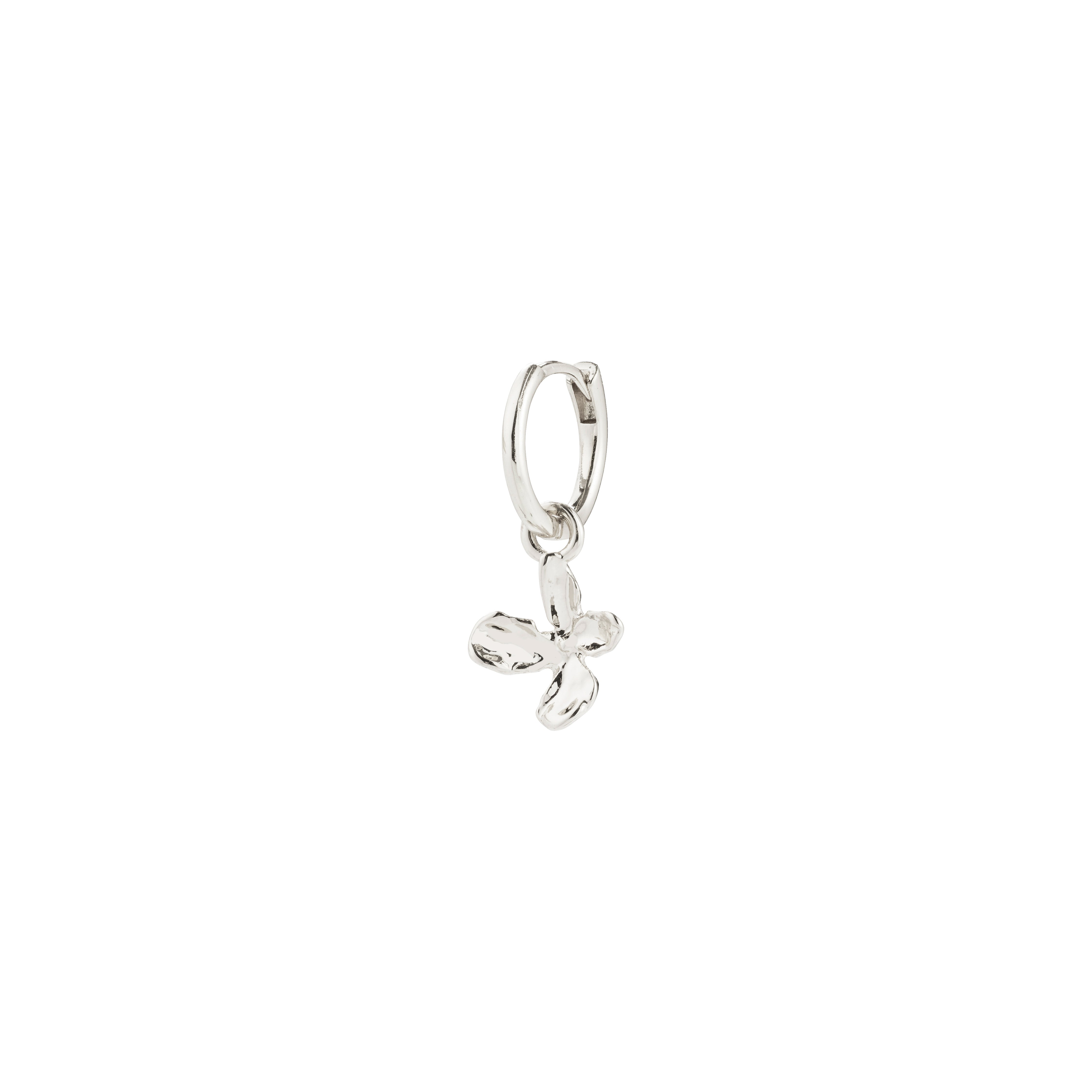 pilgrim-gianni-einzel-ohrring-versilbert-blume-huggie image 1