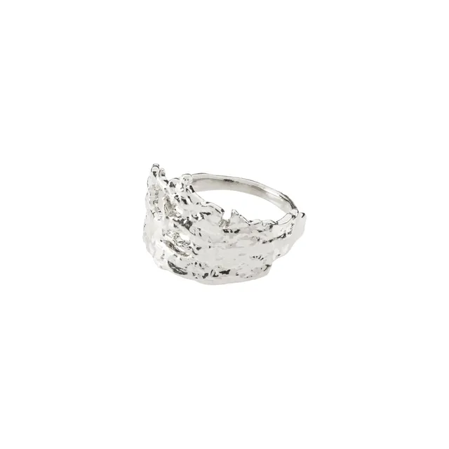 pilgrim-brenda-ring-versilbert-gewellte-struktur image 1