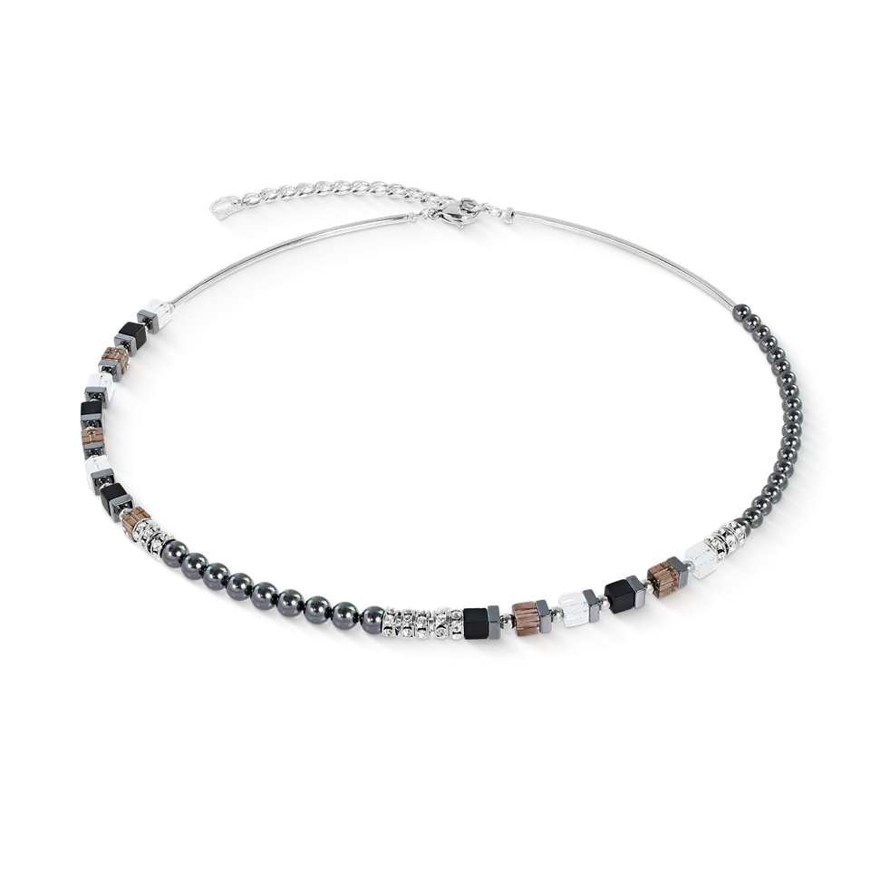 coeur-de-lion-halskette-precious-fusion-offset-grau-silber-42-cm-6-cm image 1