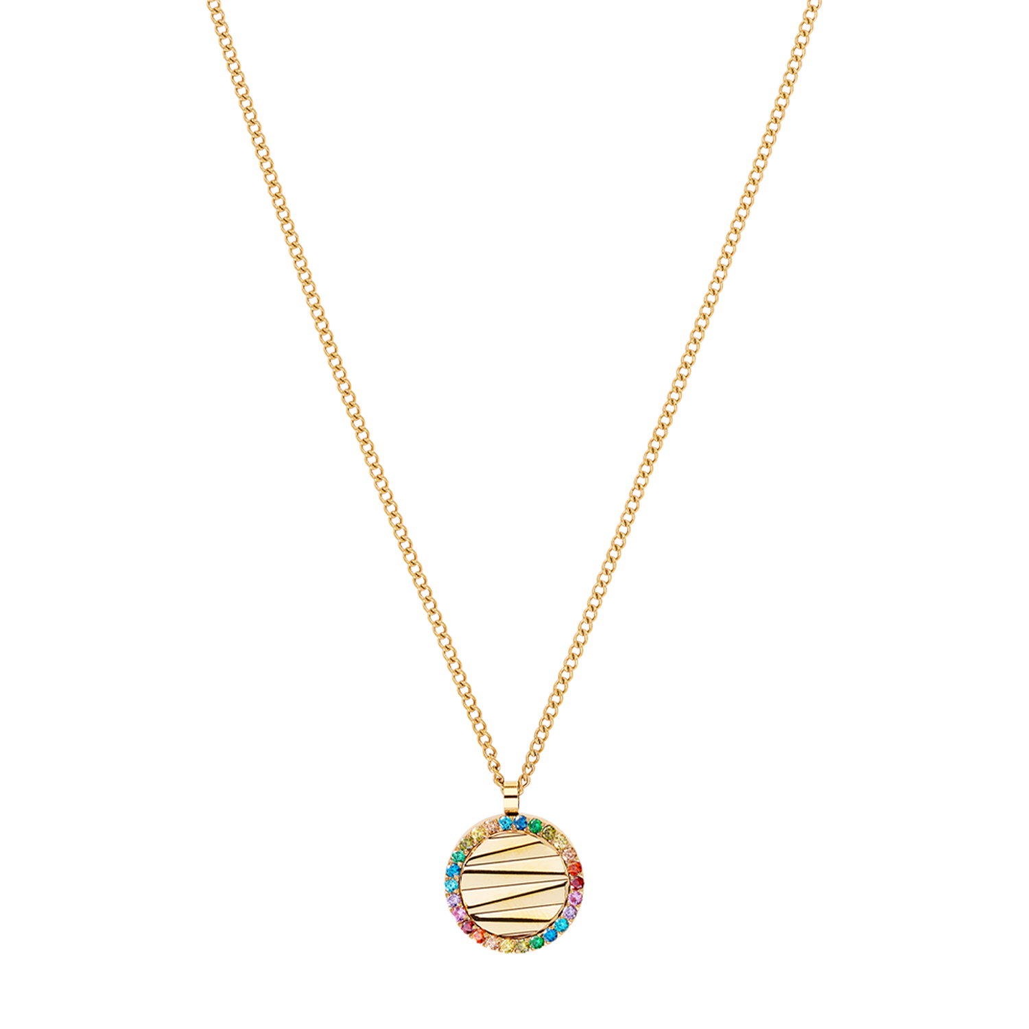 coeur-de-lion-halskette-amulett-mini-waves-gold-rainbow image 2