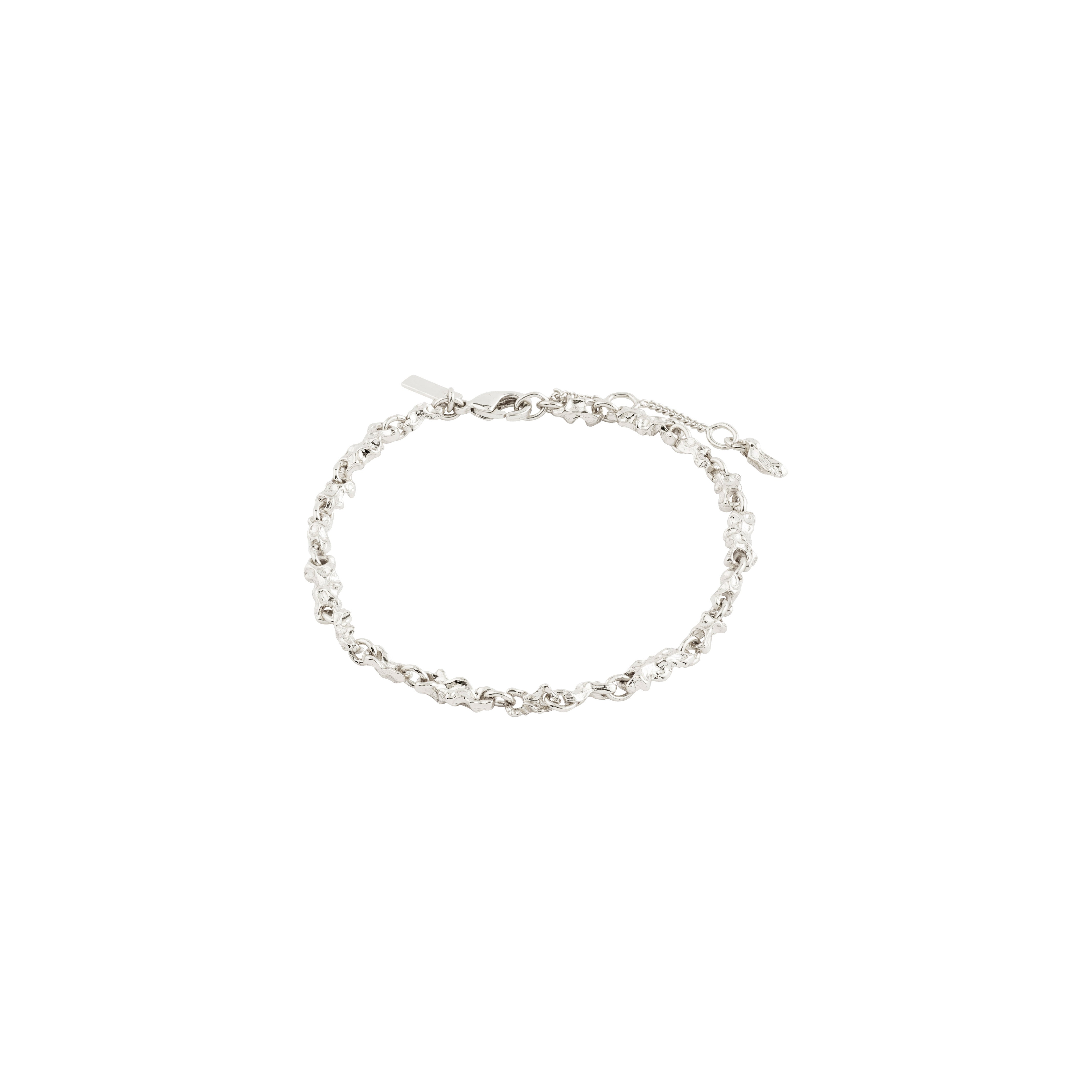 pilgrim-nova-armband-versilbert-skulpturale-wellen-glieder image 1