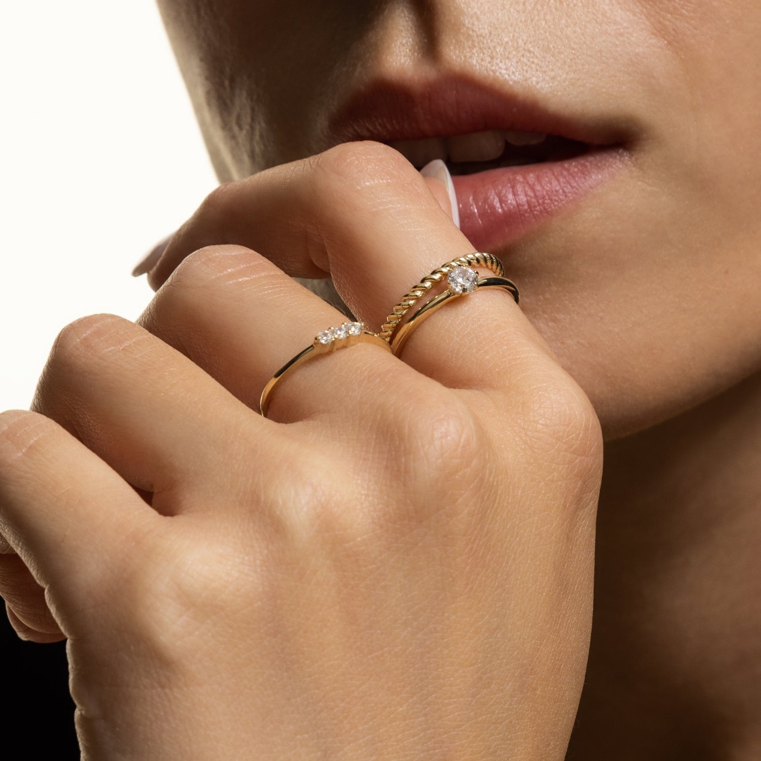 xenox-fine-sola-ring-585-gelbgold-mit-zirkonia-solit-r image 2
