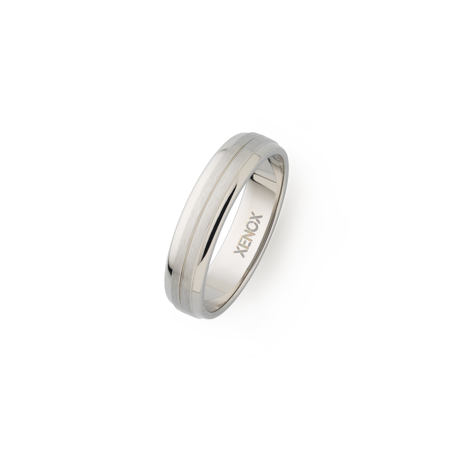 xenox-partnerring-aus-edelstahl-matt-poliert image 1