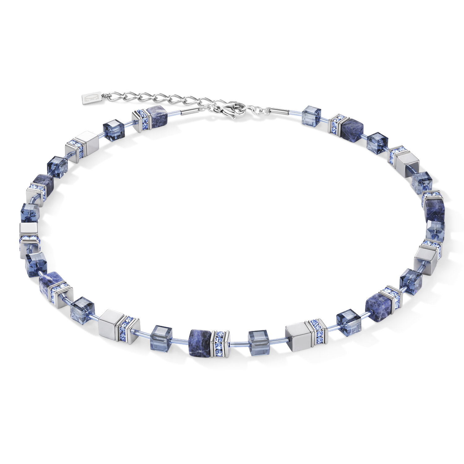 coeur-de-lion-geocube-halskette-sodalith-h-matit-blau-edelstahl image 1