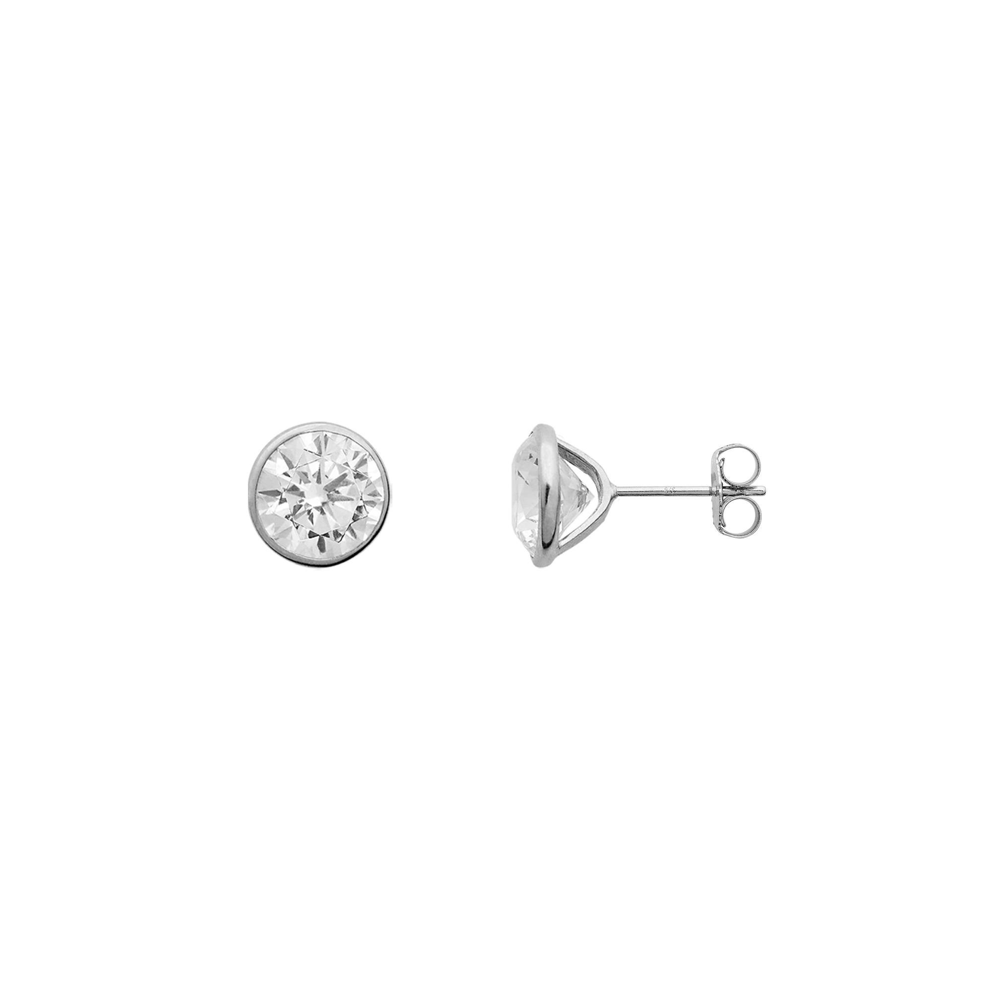xenox-fine-zarge-maxi-ohrringe-585-gelbgold-mit-5-mm-zirkonia image 2