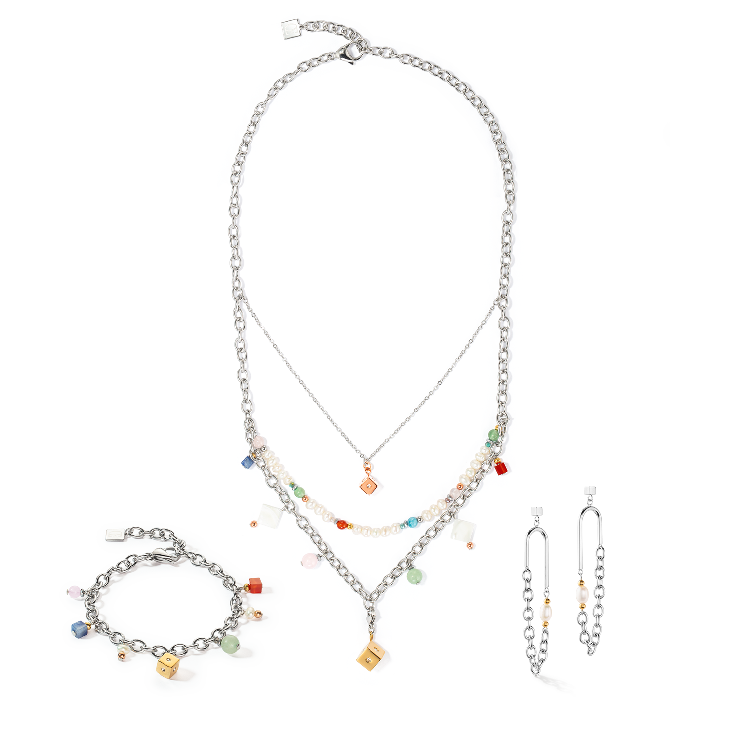 coeur-de-lion-boho-ohrringe-s-sswasserperlen-silber-multicolor-lang image 3