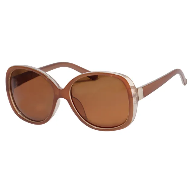 pilgrim-parker-oversize-retro-sonnenbrille-hellbraun image 1