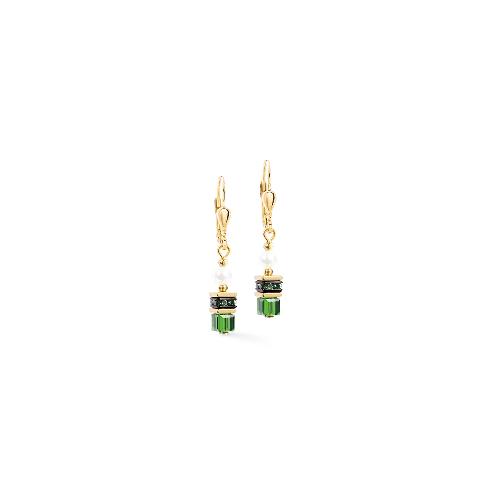 coeur-de-lion-ohrh-nger-sparkling-princess-gold-emerald image 1