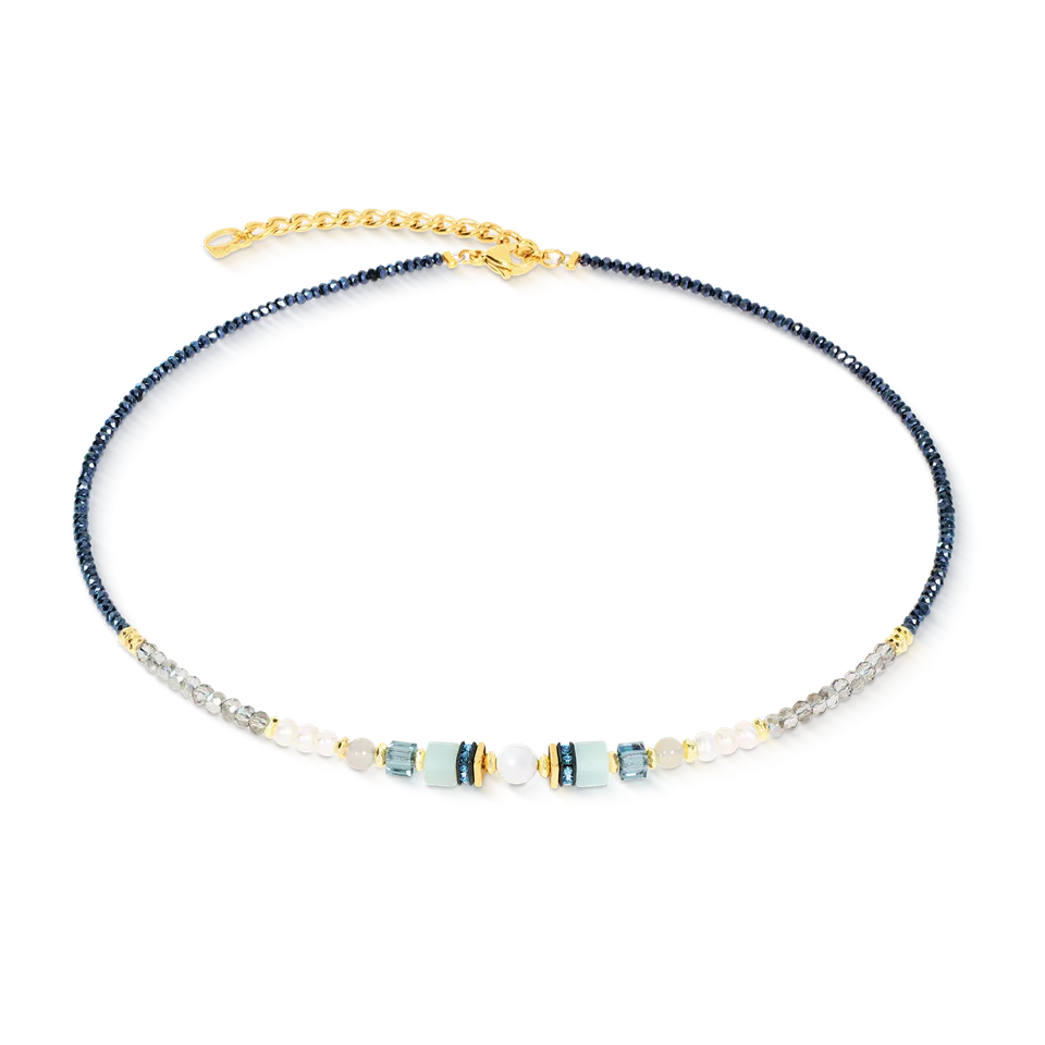 coeur-de-lion-halskette-atelier-azur-gold-blau-42-cm-6-cm image 1