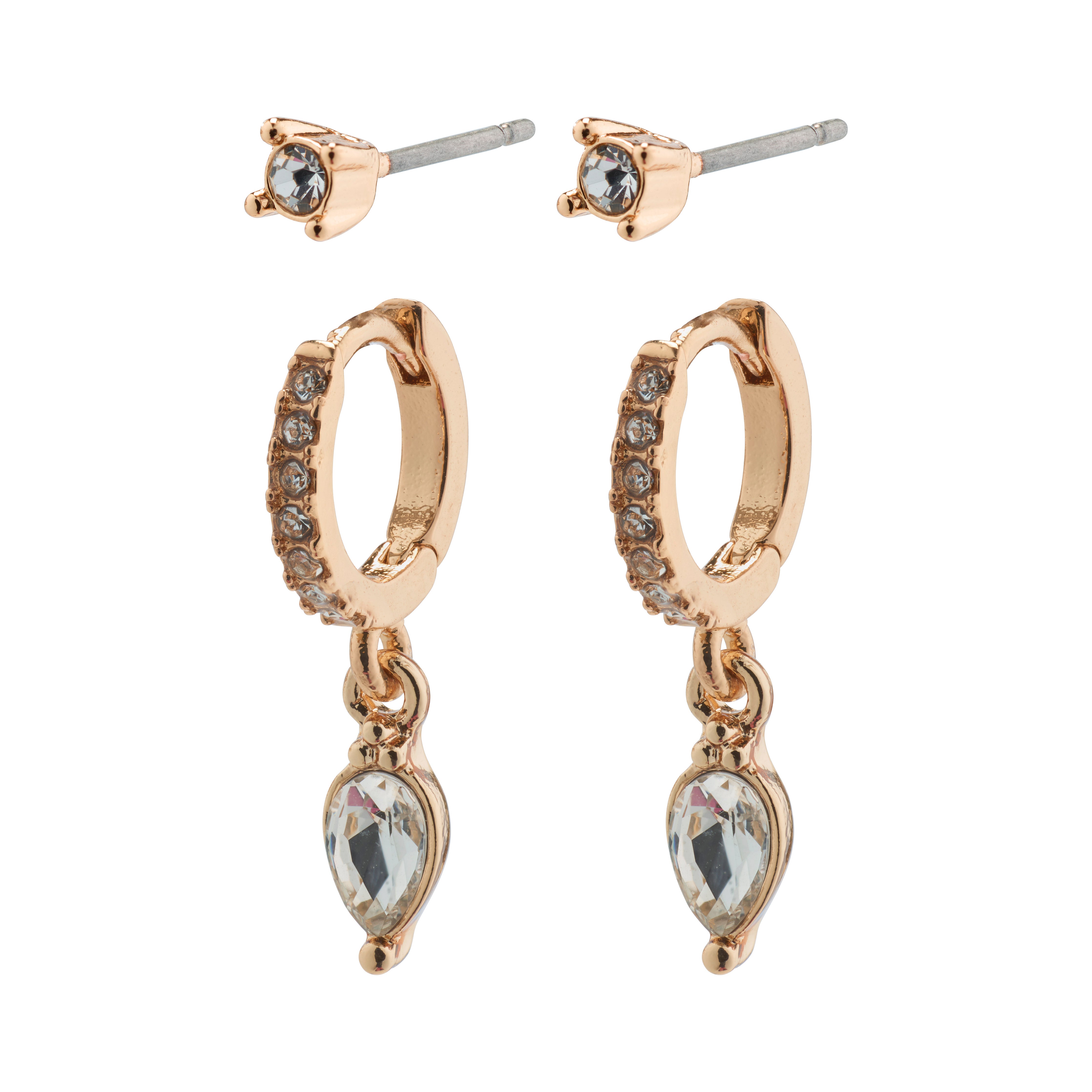 pilgrim-elza-kristall-ohrringset-2-in-1-ros-goldplattiert-mit-preciosa image 1