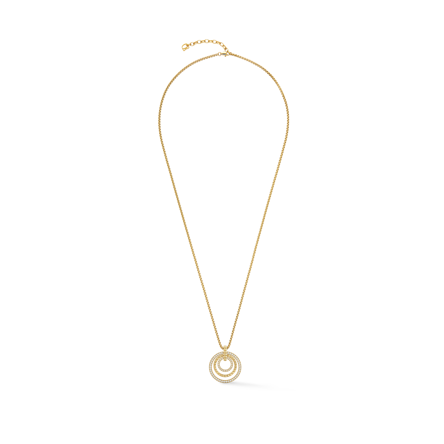 coeur-de-lion-halskette-circle-trio-crystal-gold-75-cm image 1
