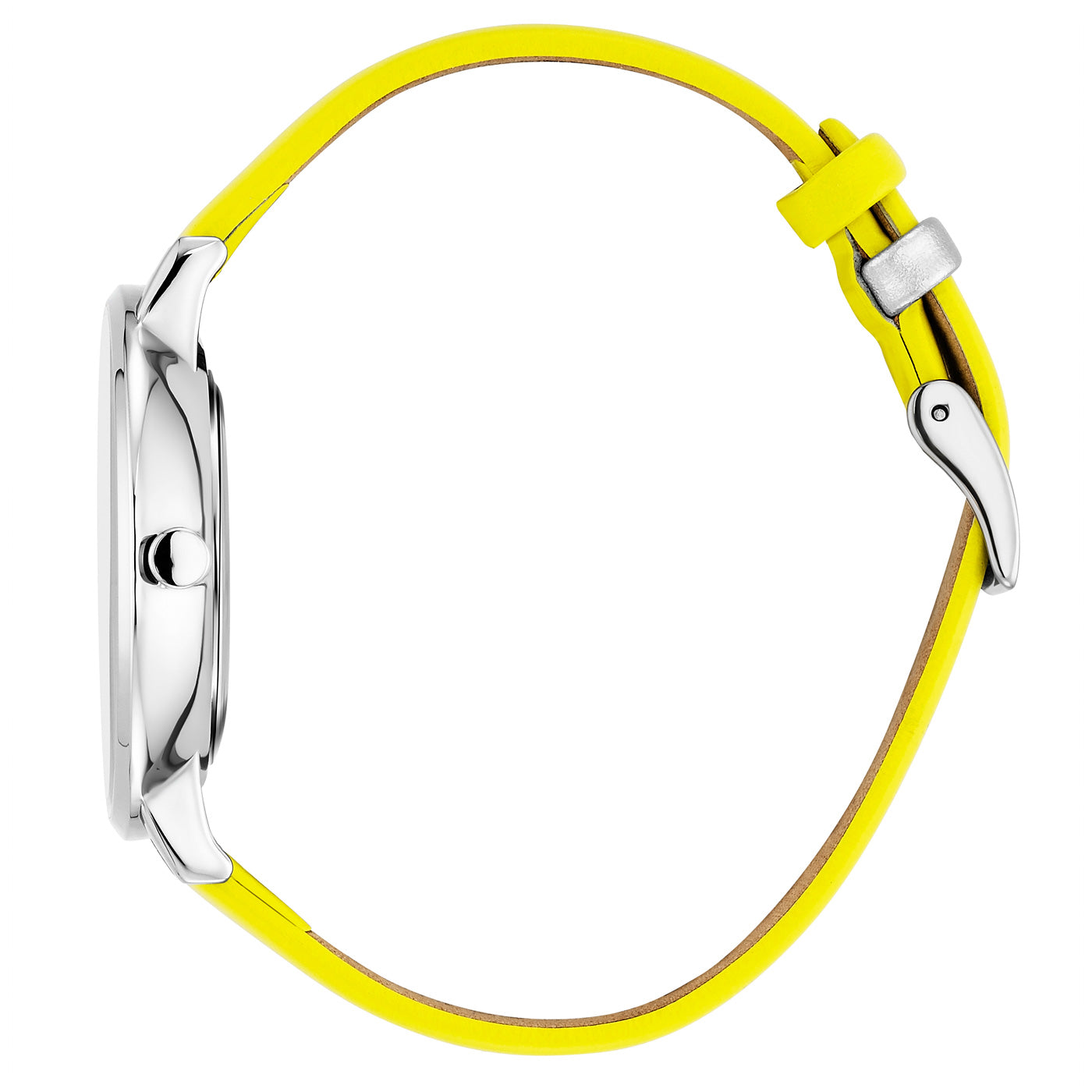 julie-julsen-color-lime-damen-armbanduhr-gelb-leder-36-mm image 3