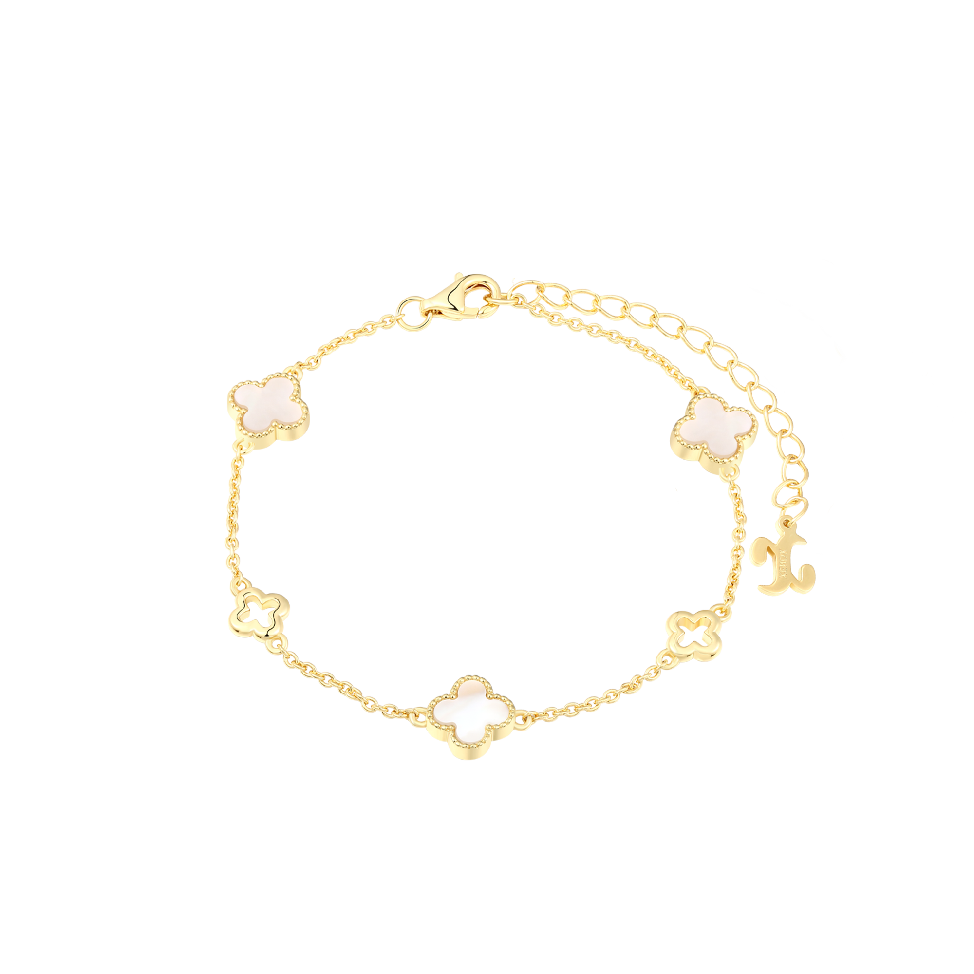 xenox-clover-xs10099-armband-925-sterlingsilber-rhodiniert-mit-perlmutt image 2