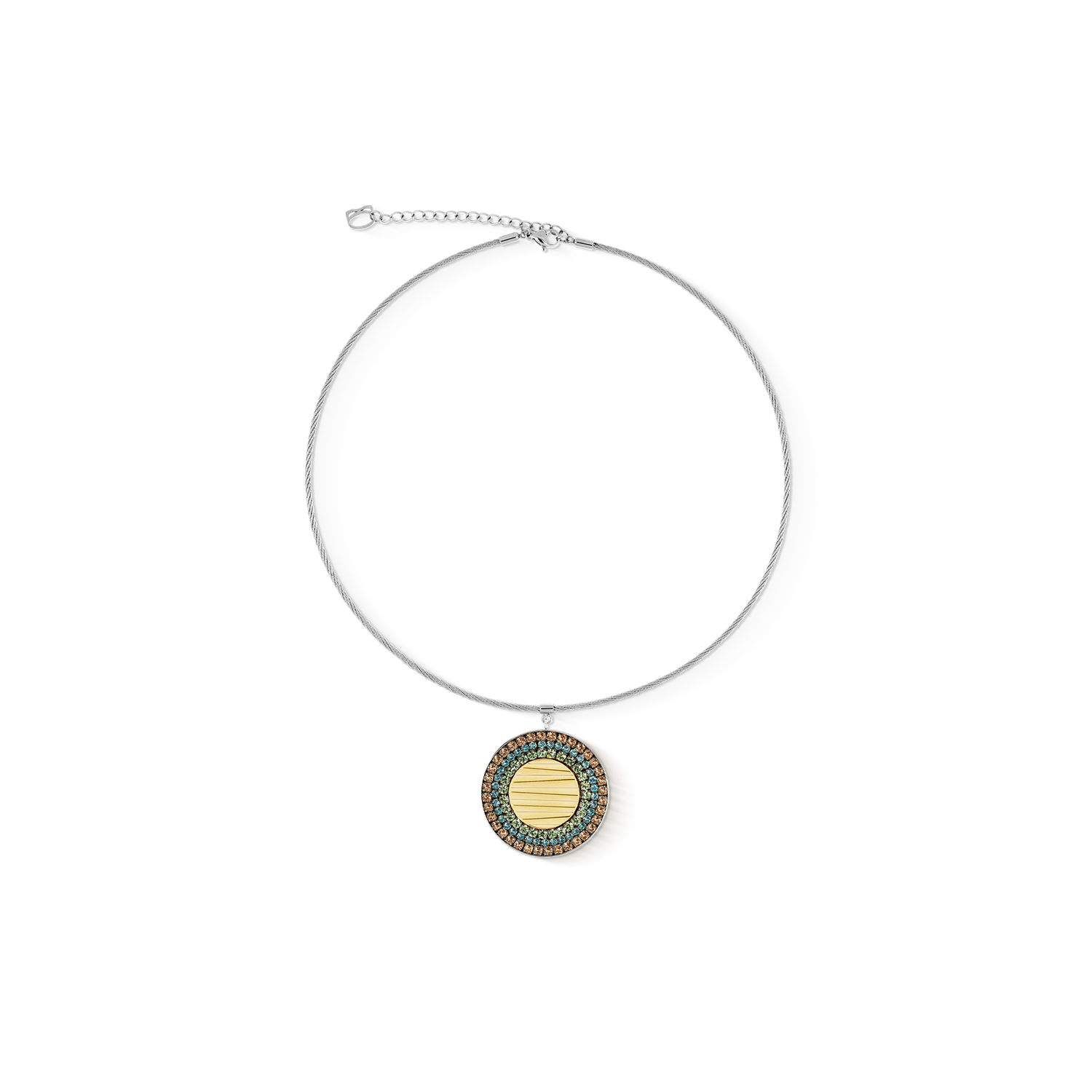 coeur-de-lion-amulett-glam-waves-halskette-silber-multicolor-pastell image 1