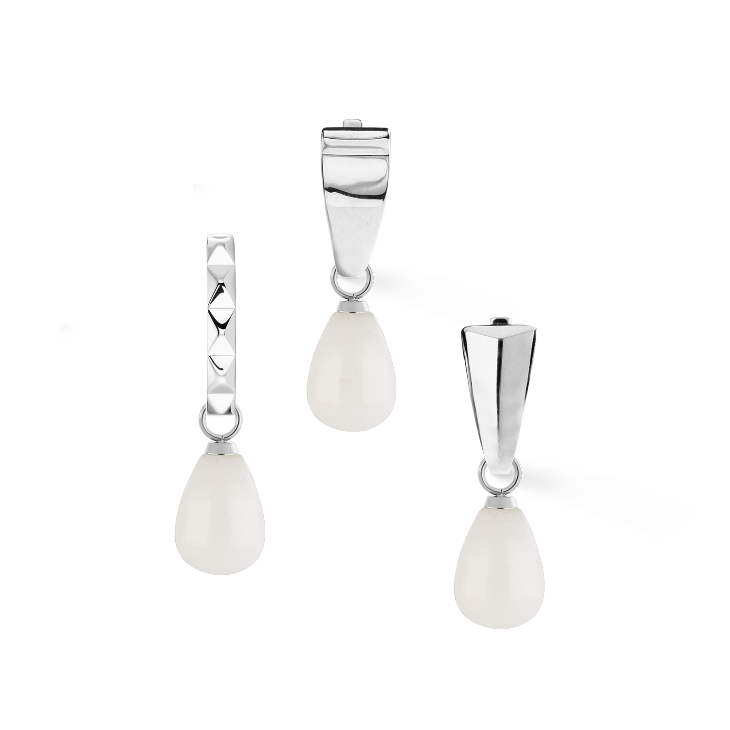 coeur-de-lion-ear-me-up-charm-tropfen-silber-wei-edelstahl-jade image 4