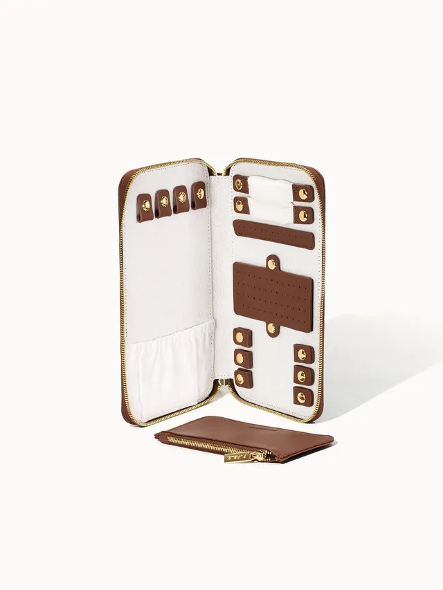 purelei-schmuck-reiseetui-braun-organizer-12x21-cm image 1