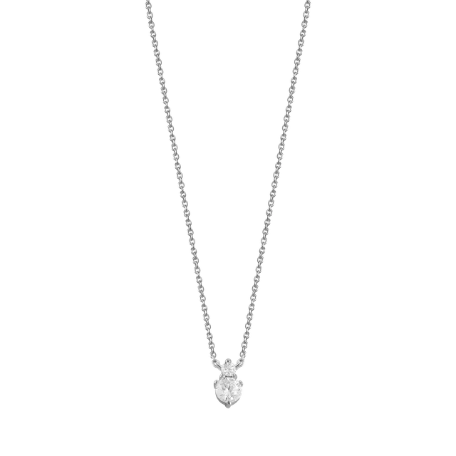 xenox-krappe-halskette-925-sterlingsilber-rhodiniert-mit-zirkonia image 1