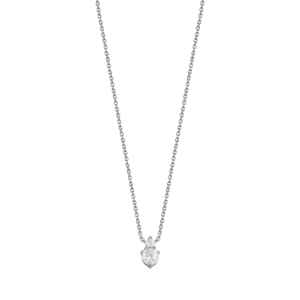 xenox-krappe-halskette-925-sterlingsilber-rhodiniert-mit-zirkonia image 1