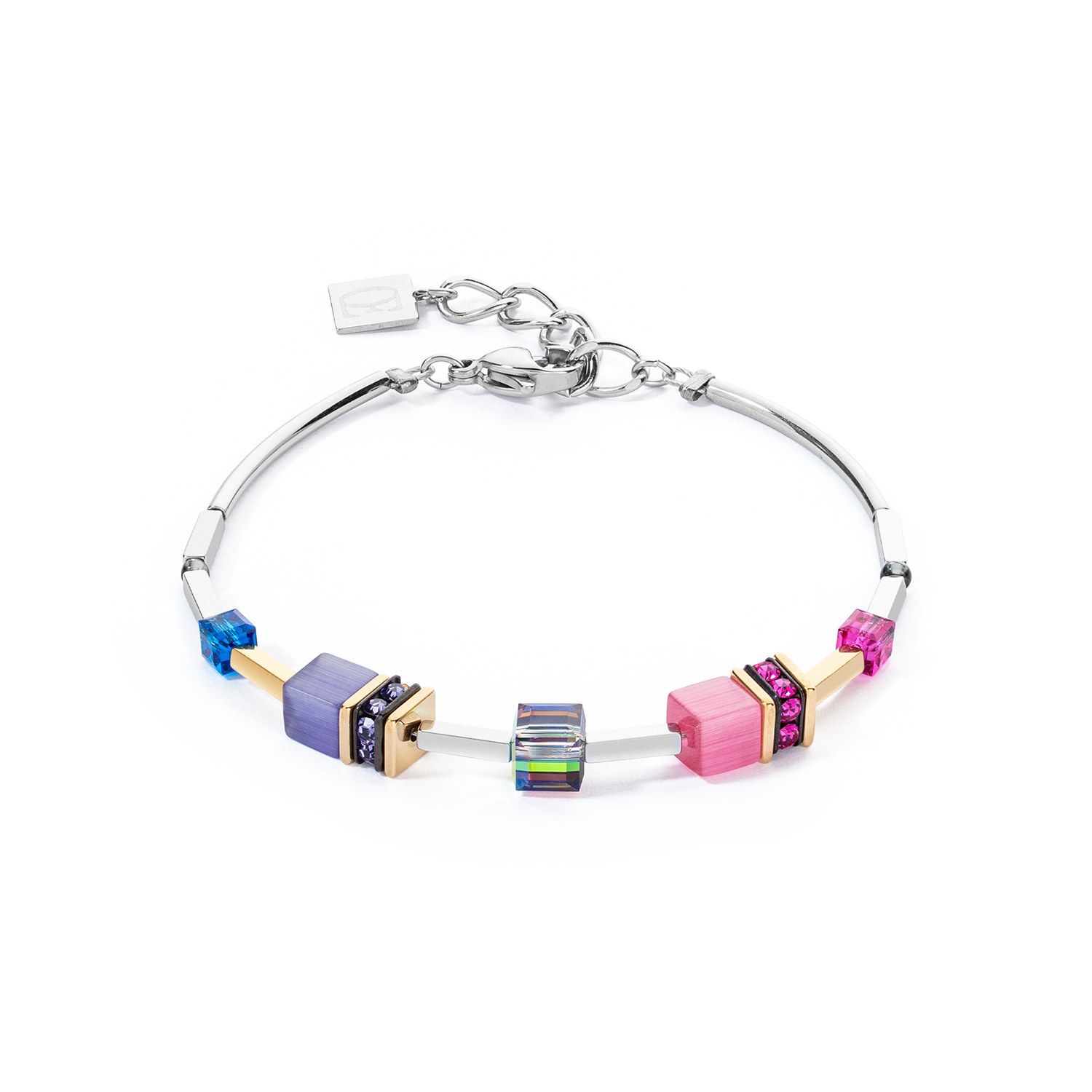 coeur-de-lion-geocube-iconic-lite-armband-rainbow-silber image 1