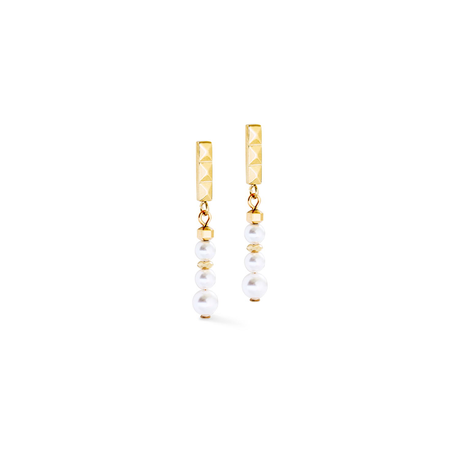 coeur-de-lion-ohrringe-princess-sunray-gold-braun image 1