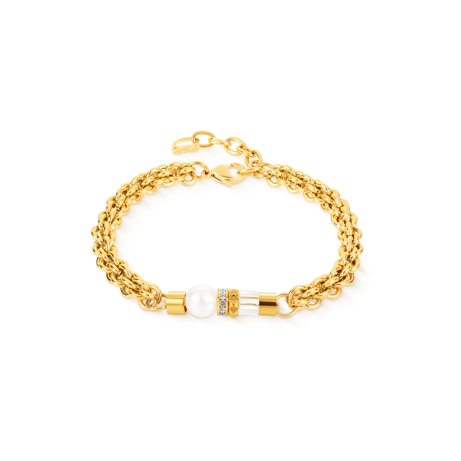 coeur-de-lion-structure-armband-gold-18-5-cm image 1