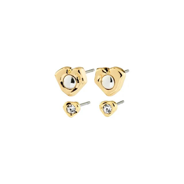 pilgrim-nova-ohrringe-2-in-1-set-herz-gold-plated image 1