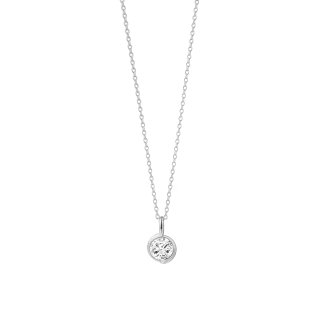 xenox-radiance-halskette-925-sterlingsilber-rhodiniert-mit-zirkonia image 1