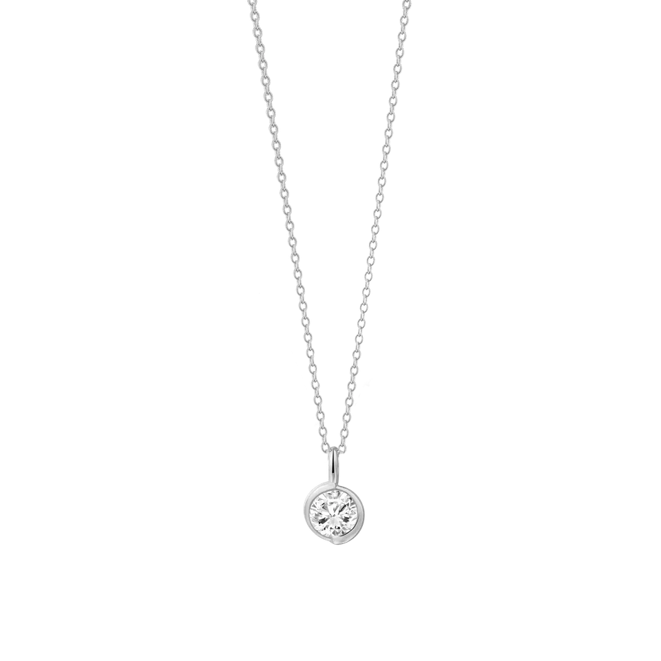 xenox-radiance-halskette-925-sterlingsilber-rhodiniert-mit-zirkonia image 1