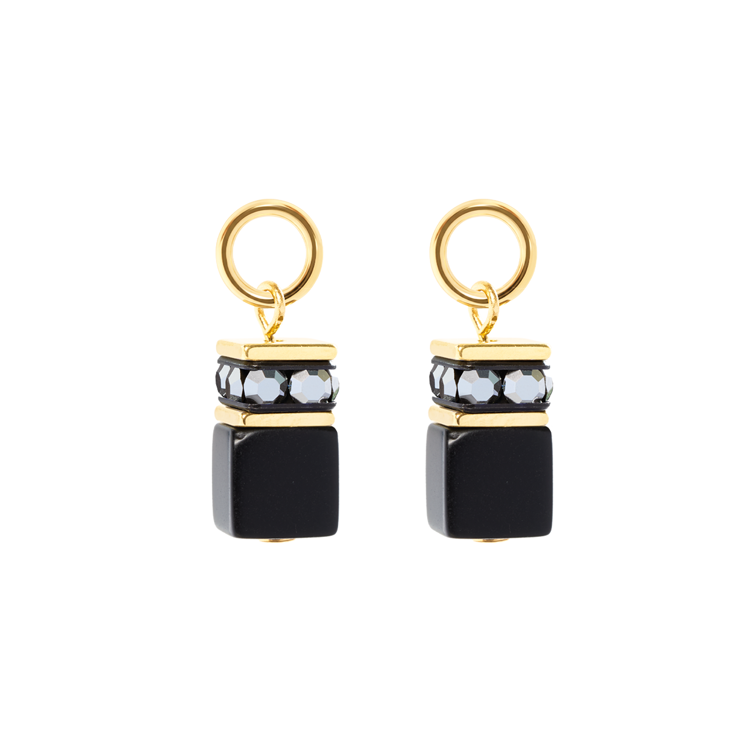 coeur-de-lion-ear-me-up-charm-geocube-gold-schwarz image 2