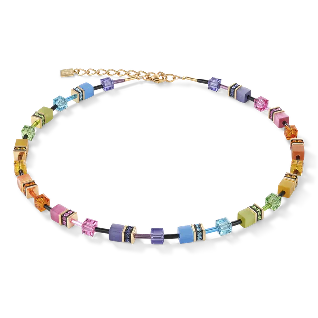 coeur-de-lion-geocube-halskette-multicolor-rainbow-gold image 1
