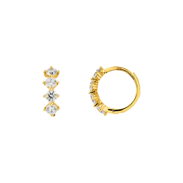 xenox-fine-krappe-creolen-585-gelbgold-mit-zirkonia image 1