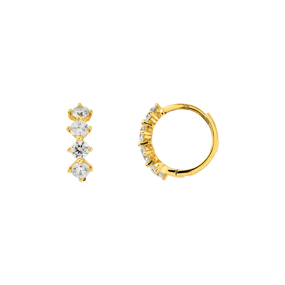 xenox-fine-krappe-creolen-585-gelbgold-mit-zirkonia image 1