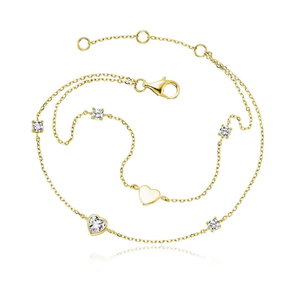 julie-julsen-double-armband-2-reihig-silber-925-vergoldet-mit-5-wei-en-zirkonia- image 1