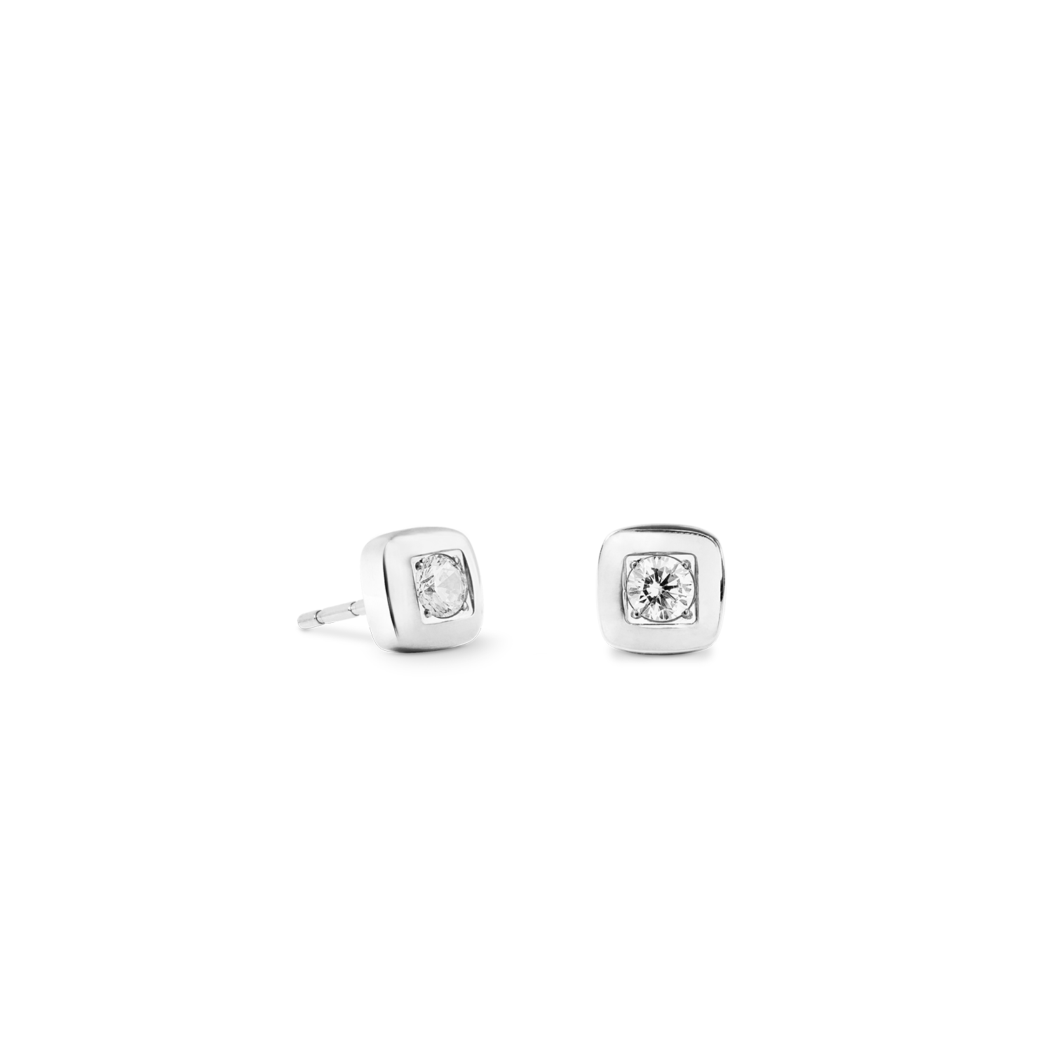 coeur-de-lion-ohrstecker-small-soft-cube-glow-silber-mit-zirkonia image 1