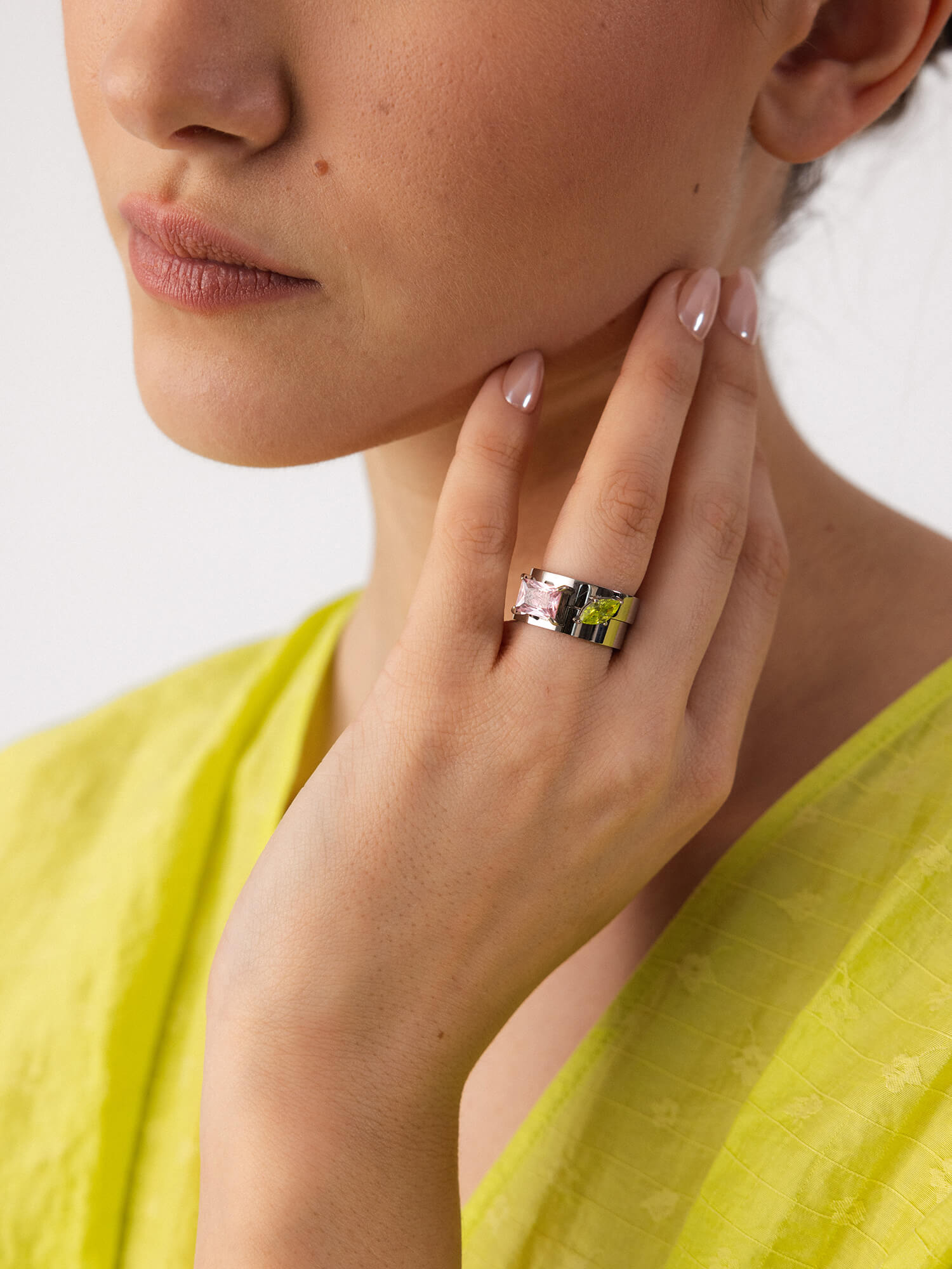 purelei-bold-gem-ring-set-ring-stack-edelstahl-in-gold-ros-gold-silber image 7