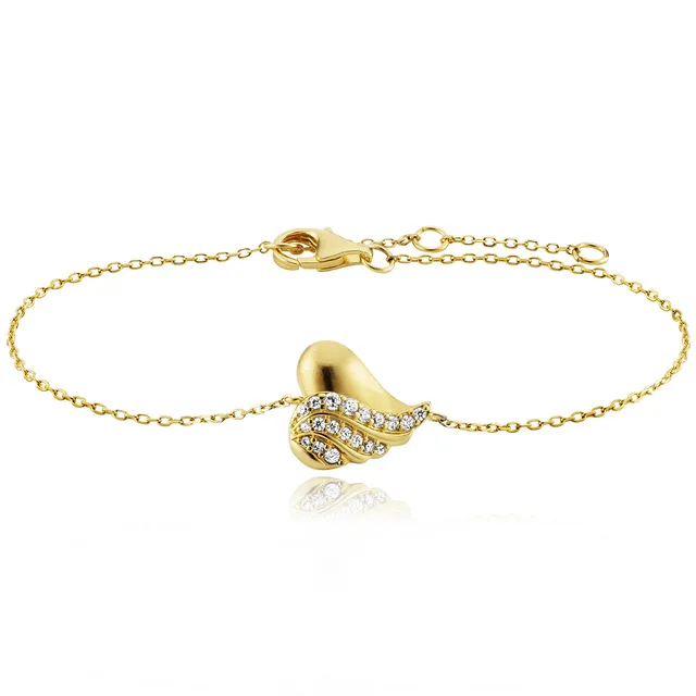julie-julsen-armband-heart-silber-vergoldet-mit-19-wei-en-zirkonia image 1