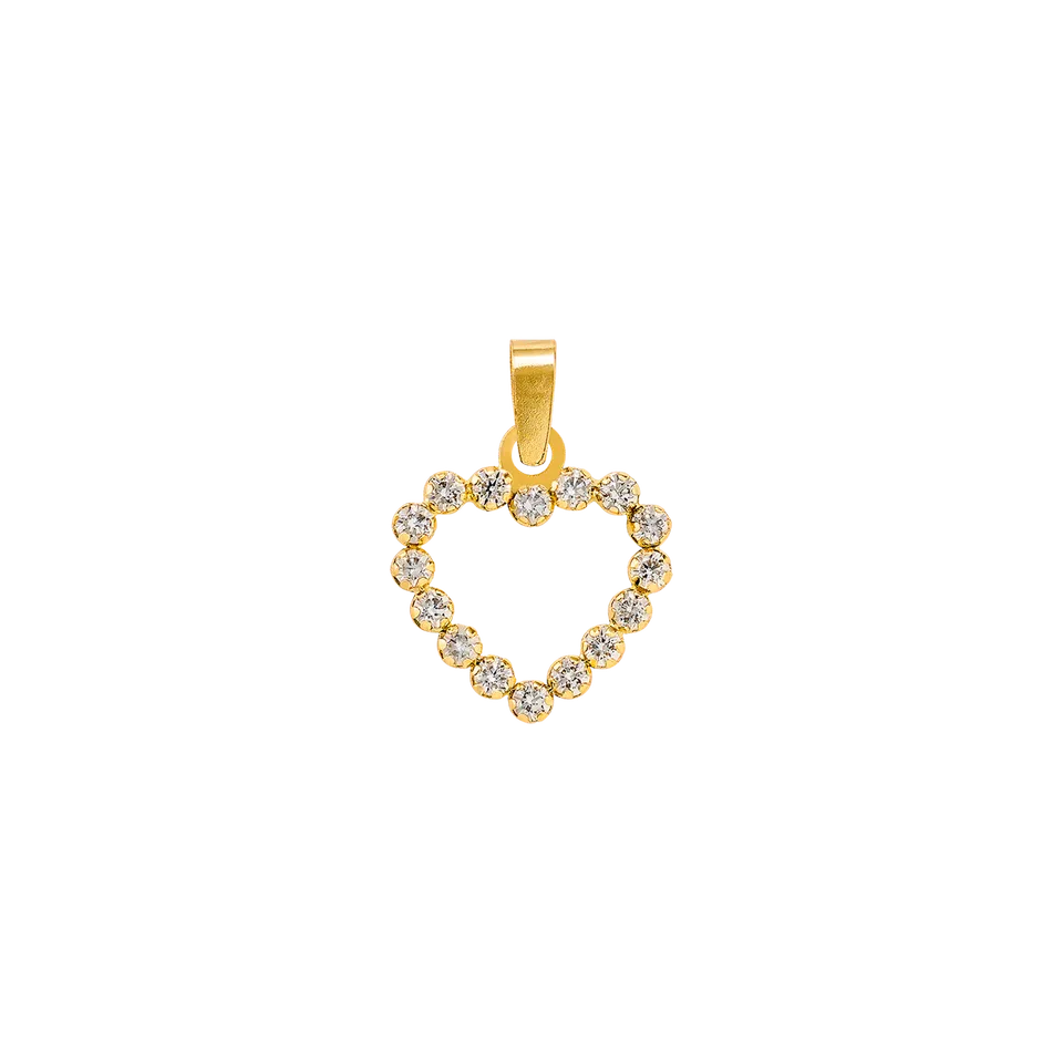 xenox-fine-herz-anh-nger-585-gelbgold-mit-zirkonia image 1