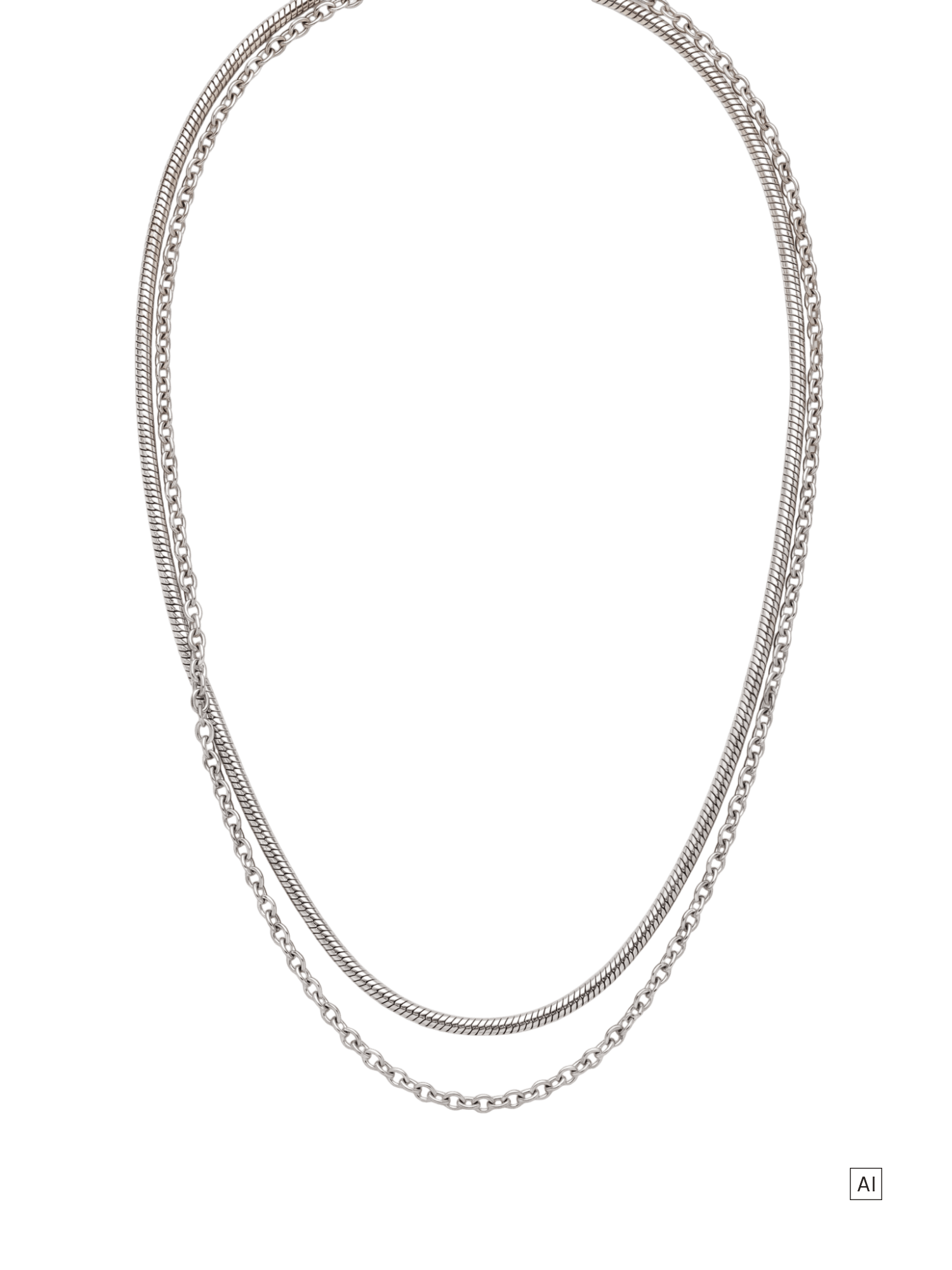purelei-mix-chain-kette-2-in-1-layering-verstellbar-edelstahl image 3